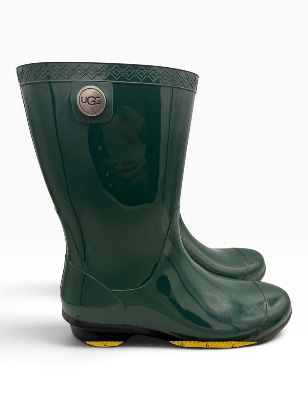 UGG Sienna Waterproof Rubber Rain Boots Pine Green Size Women's - Picture 7 of 11